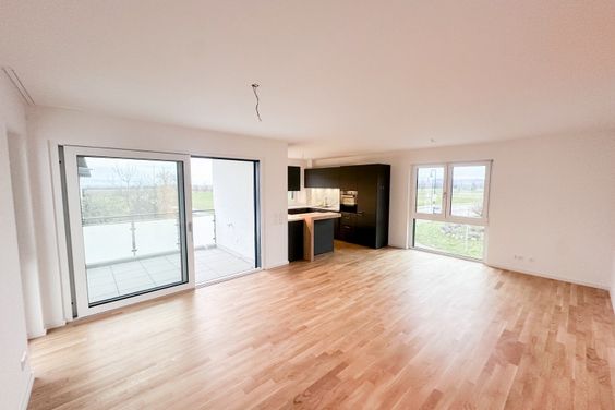 **Mietzeit 2 Jahre ggf. länger** | Erstbezug mit Einbauküche, Balkon, TG- und Außenstellplatz sowie Kellerraum in Heuweiler